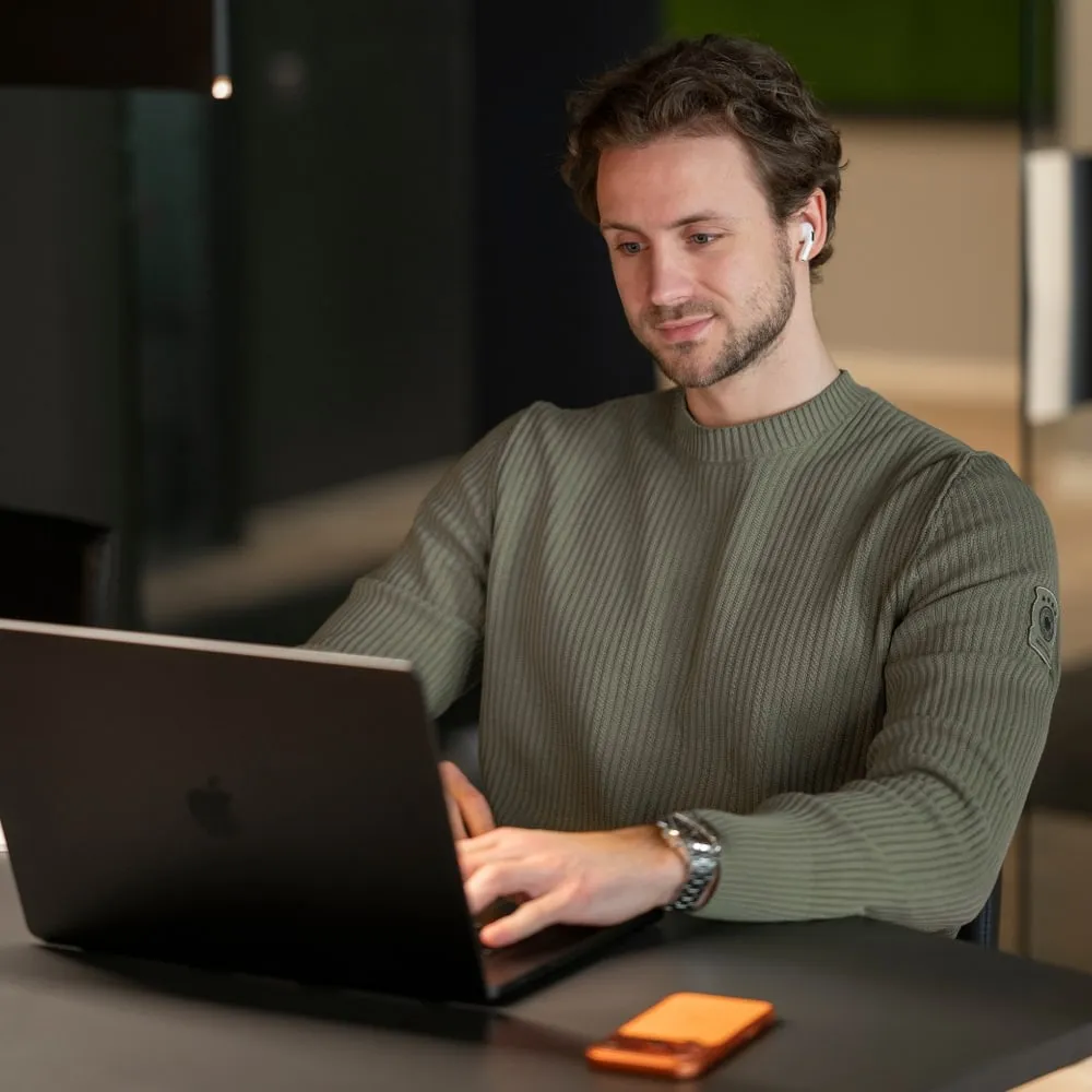 Vertriebsmitarbeiter von That's it. Marketing am Arbeitsplatz